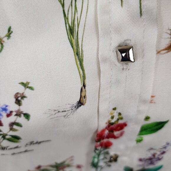 Zara Floral Botany Printed Metal Accent Shirt - Picture 3 of 9